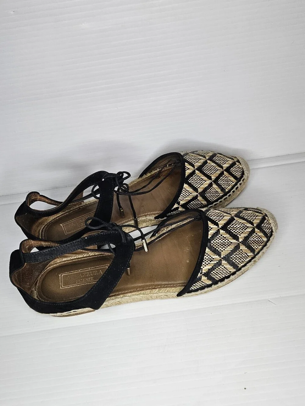 Aquazzura Luxury Printed Espadrilles Women's EU 39 Authentic